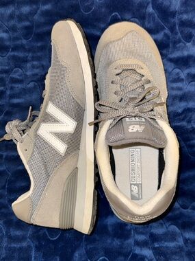 New Balance 574 Light Gray Mesh & Suede Sneakers